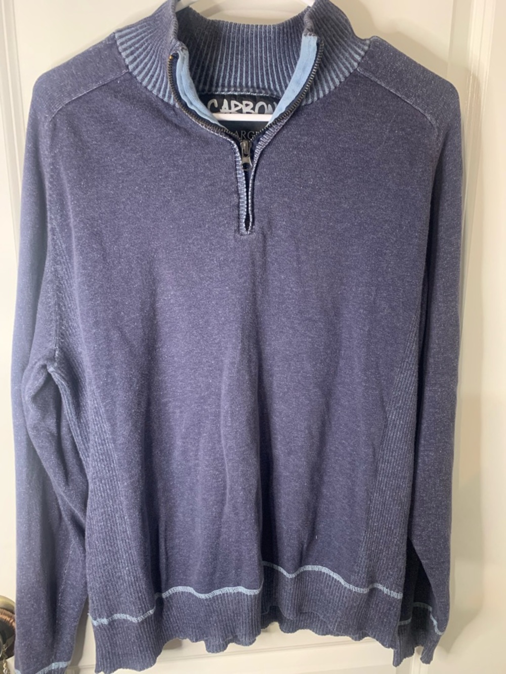 Carbon Men's Navy Half-Zip Pullover Sweater